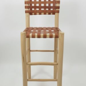 🪑 Set of 2 Handmade Leather Bar Stools – Bohemian & Chic Style