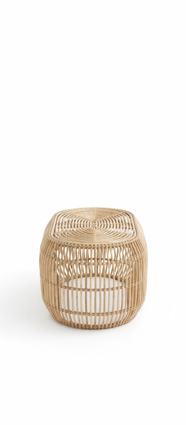 TABLE EN ROTIN OVALE