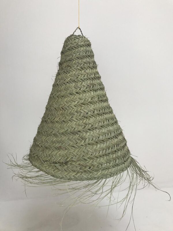 Suspension en paille tressée – Fait main au Maroc 🌿