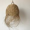 Suspension en osier naturel – Modèle nid d’abeille (30 cm)