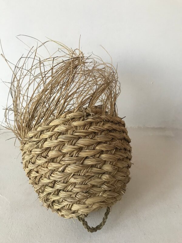 Suspension en osier naturel – Modèle nid d’abeille (30 cm)