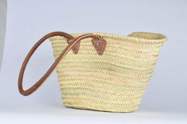 Panier marocain en palmier doum tressé à la main