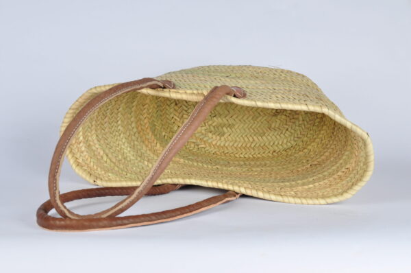 Panier marocain en palmier doum tressé à la main