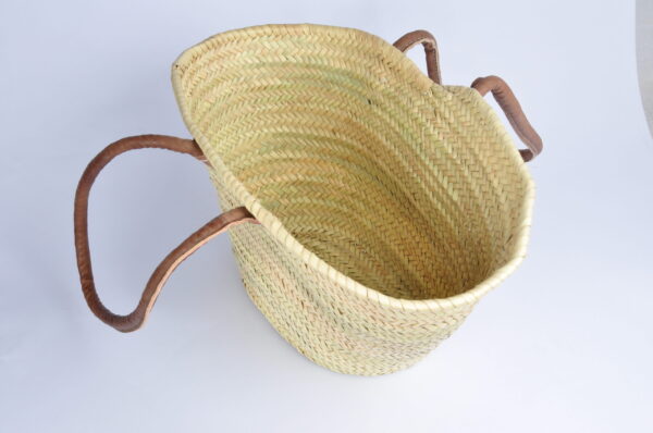 Panier marocain en palmier doum tressé à la main