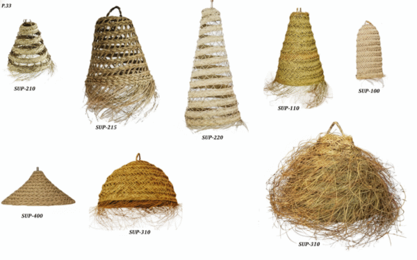 Suspension en paille tressée – Fait main au Maroc 🌿