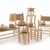 🪑 Tabouret marocain fait main en Boucherouite – Coopérative Ibdaa Yadi