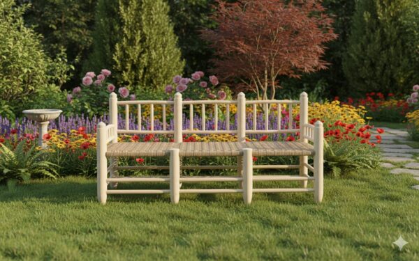 🪑 Fauteuil en Bois 3 place  et Corde fibre doum – cherritte bocharwitte