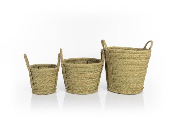 🧺 AVY – Lot de 3 Paniers en Jonc Naturel